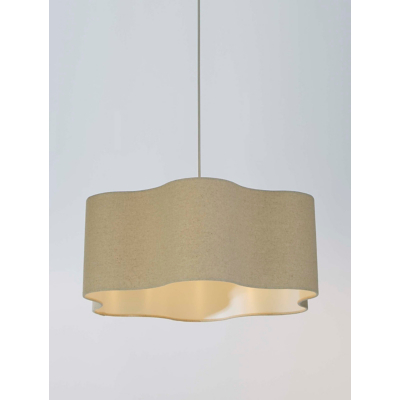 Lighting Collection Renato Wavy Linen Easy Fit Shade, Cream