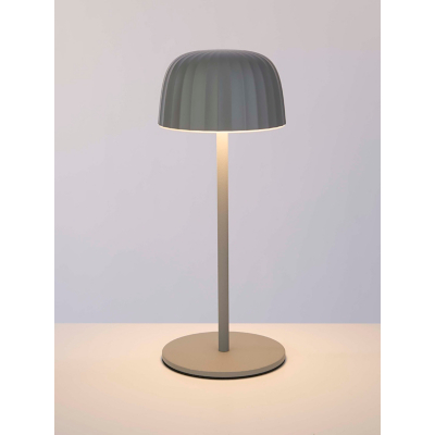 Lighting Collection Ella Outdoor Rechargeable Table Lamp - Grey, Grey
