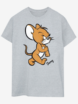 NW2 Tom & Jerry Angry Mouse Heather Grey T-Shirt | Women | George at ASDA