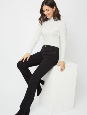 Black Slim Bootcut Jeans | Women 