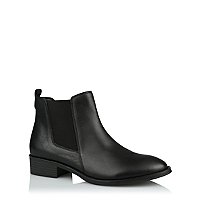 Black Leather Chelsea Boots | Women | George at ASDA