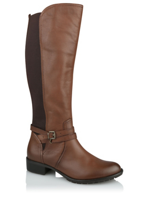 Brown Leather Knee High Boots | Women 