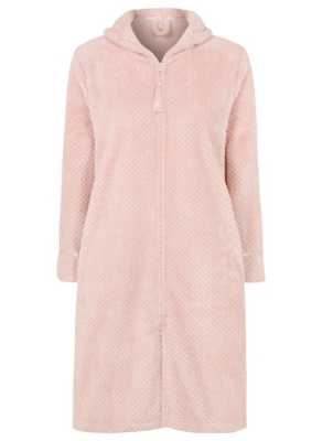 zipped dressing gown