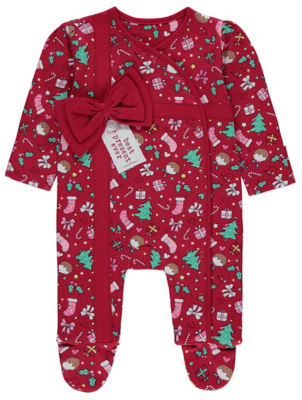 asda christmas baby grow