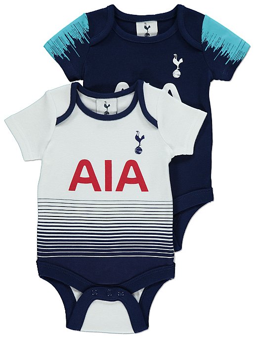 Official Tottenham Hotspur Football Club New Season Home /& Away Kit Twin Pack Bodysuit Spurs Baby Grows Size 0-3 Months