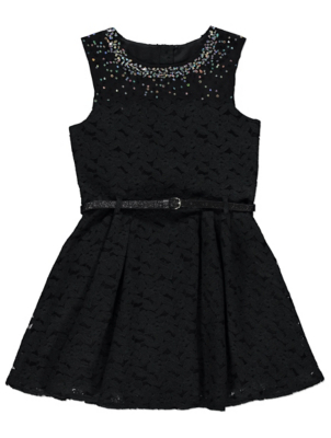 asda black lace dress