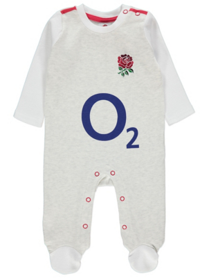 england rugby baby sleepsuit