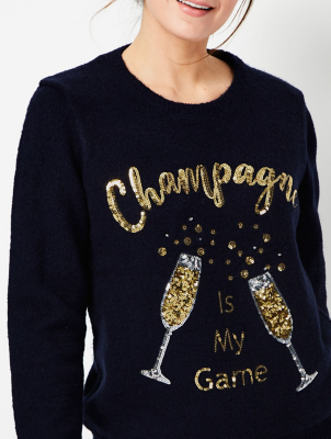 champagne christmas jumper