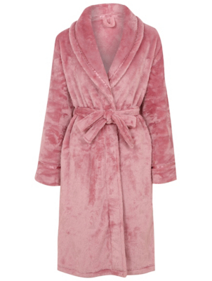Pink Fleece Dressing Gown | Women 