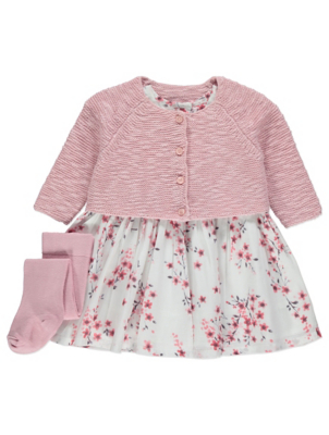 baby dress with cardigan