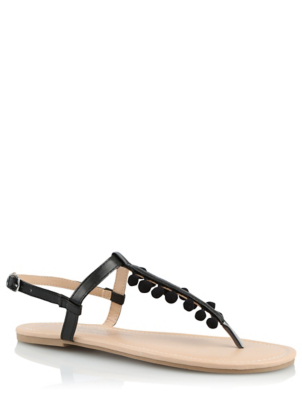 asda black flip flops