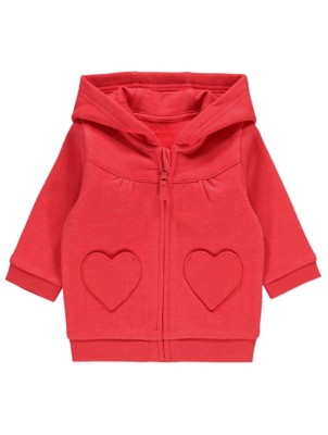 pink hoodie with red hearts