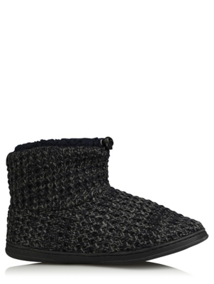 mens slipper boots with hard sole