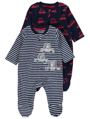 asda baby boy sleepsuits