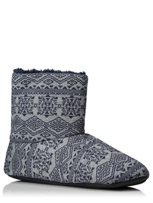 mens slipper boots asda