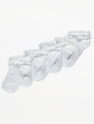 white frill trainer socks