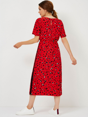 asda red leopard print dress