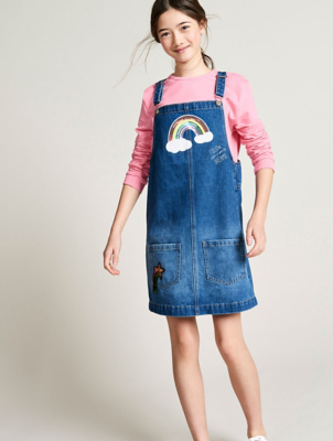 sequin pinafore dress