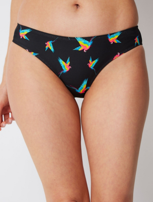 black high waisted bikini bottoms asda