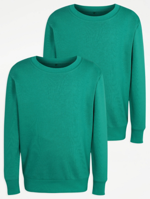Jade Green School Sweatshirt 2 Pack
