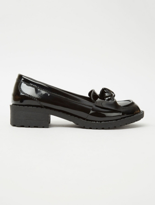 wide fit patent loafers