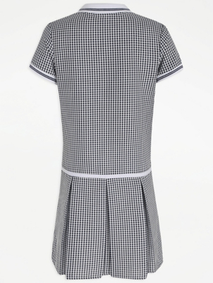 navy gingham school dress