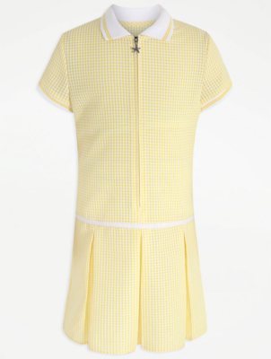 yellow gingham baby dress