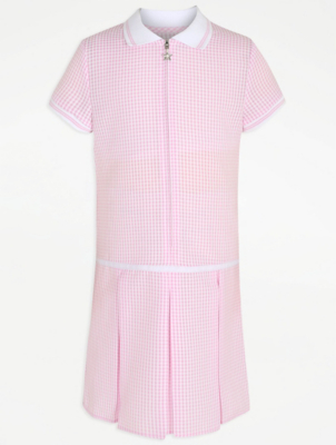 asda red gingham school dress