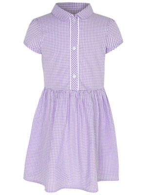 girls purple gingham dress