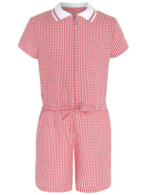 light blue gingham playsuit