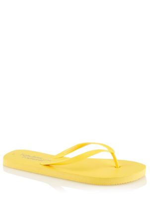 yellow flip flop sandals