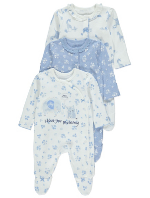 asda baby girl sleepsuits