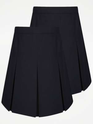 navy elastic waist school skirt