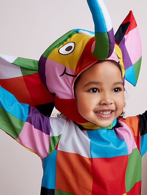 Elmer The ELEPHANT Costume fancy dress Ears Tail SCHOOL Dress Up WORLD BOOK DAY