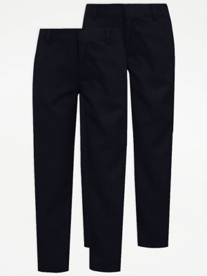 navy slim trousers