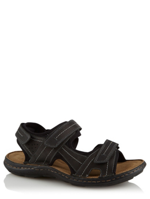 asda black sandals