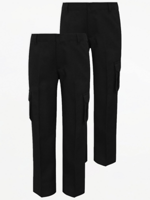 black cargo trousers boys