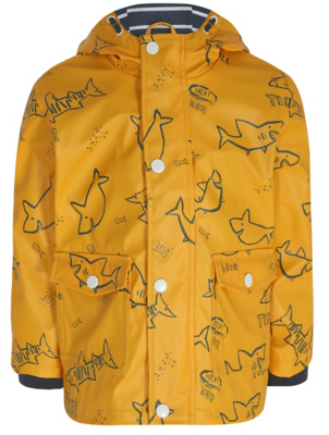 Yellow Shark Shower Resistant Hooded 