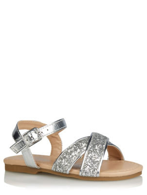 silver sandals asda