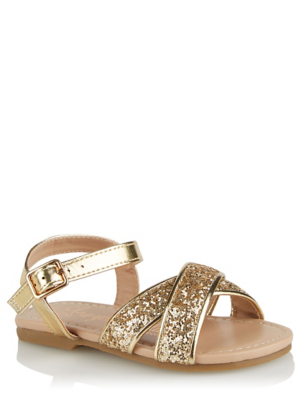 asda george gold sandals