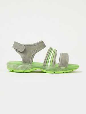 Green 1 Strap Light Up Sandals | Kids 