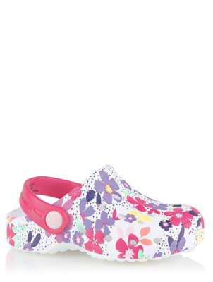 White Floral Clogs | Kids | George at ASDA