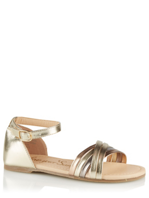 gold sandals asda