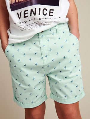 patterned chino shorts