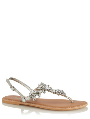 asda silver sandals