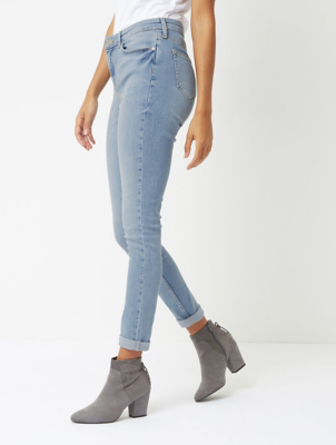 light wash denim skinny jeans