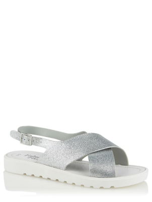 silver sandals asda