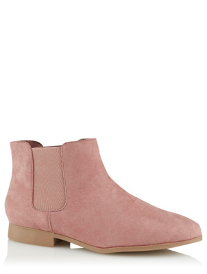 pink suede chelsea boots