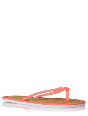 coral flip flops