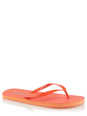 coral flip flops